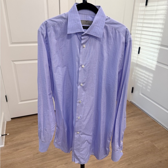 Canali Other - Canali Egyptian Cotton Windowpane Dress Shirt Size 42
